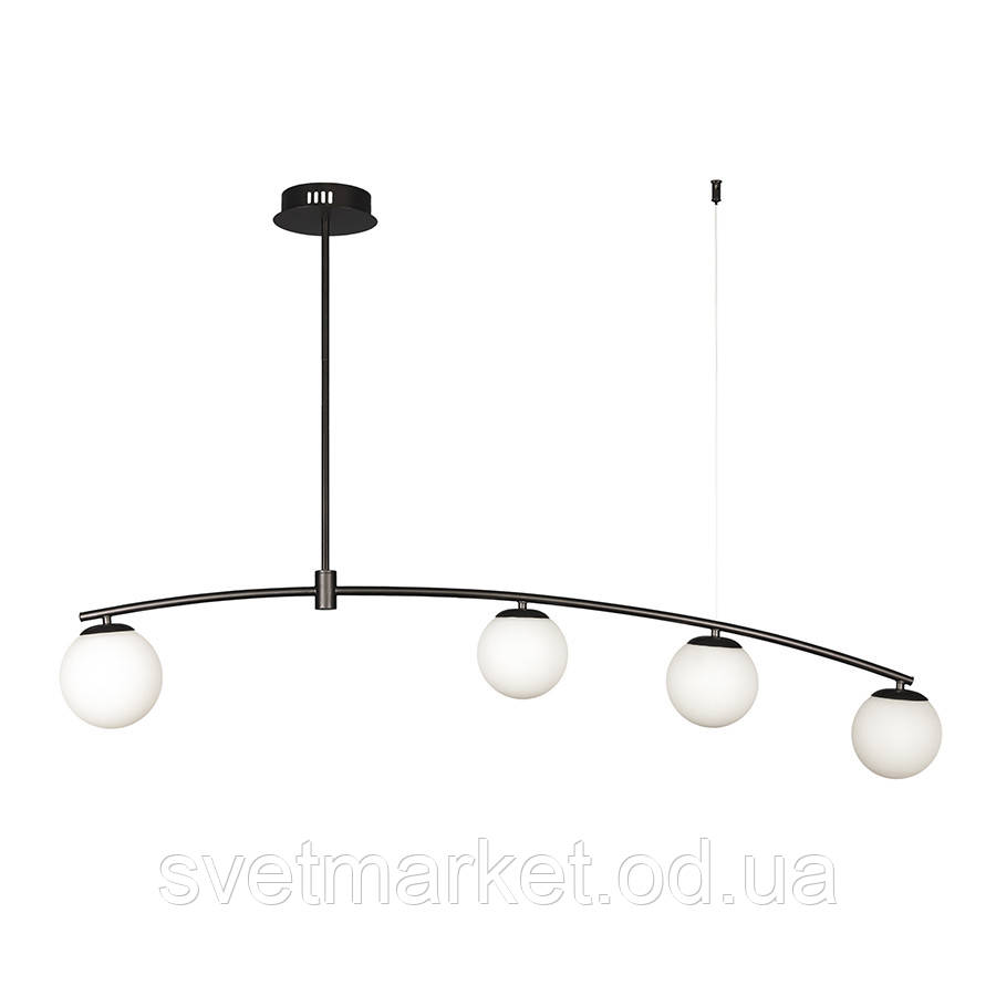 Декоративна люстра для барної стійки 7529827-4 BK+WH, фото 1