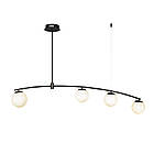 Декоративна люстра для барної стійки 7529827-4 BK+WH, фото 2