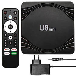 Розумна ТВ-приставка U8 mini 4/32GB / Андроїд приставка TV / Приставка для телевізора