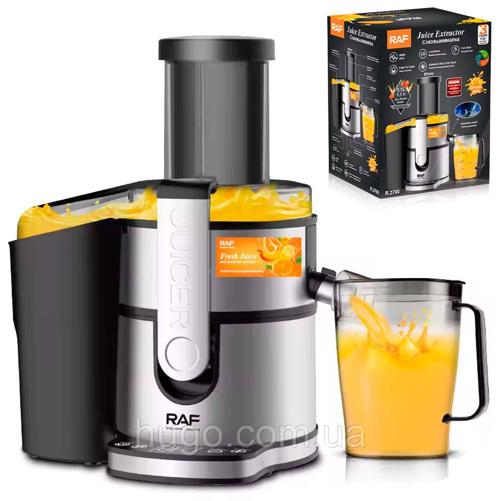 Соковитискач RAF R2700 (800 Вт, 11 л) / Соковитискач електричний, фото 1