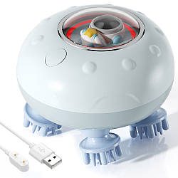 Бездротовий масажер для голови з 3 режимами та USB-зарядкою / Портативний масажер для шкіри голови