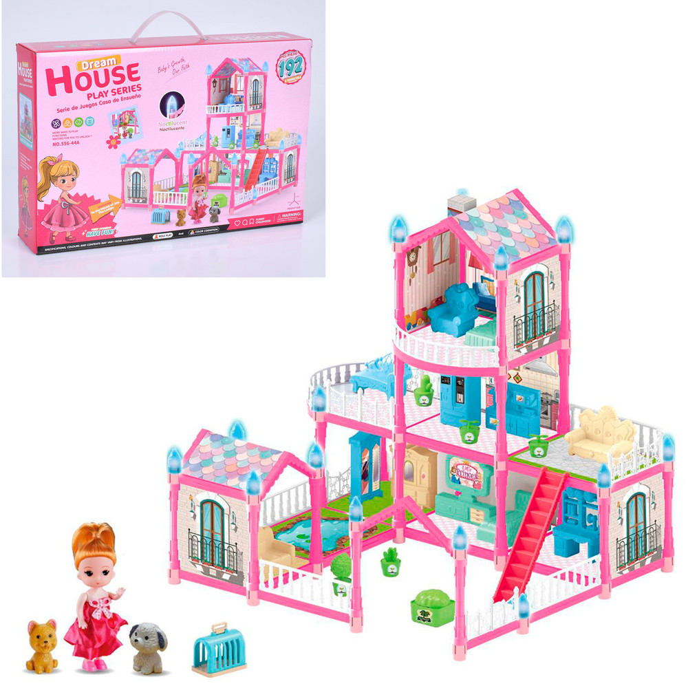 Ляльковий будиночок із меблями 3 поверхи 556-44A, фото 1