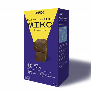 Набір цукерок “Мікс 5 Смаків” 5 шт Verde, 90 г
