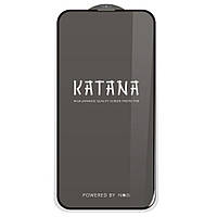 Захисне скло для iPhone 15 Pro Max KATANA антибактеріальне 9H чорне