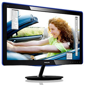 Монітор 22" FullHD 1920*1080 TN Philips 227E3LSU LED VGA DVI чорний бв A- Гар.12міс!