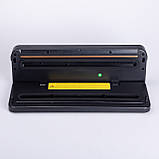 Вакууматор побутовий для сухих і вологих продуктів сенсорний вакуумний пакувальник із вбудованим різаком, фото 3