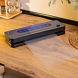 Вакууматор побутовий для сухих і вологих продуктів сенсорний вакуумний пакувальник із вбудованим різаком, фото 9