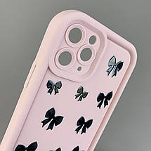 Чохол для Apple iPhone 11 Pro чохол з високими бортами з бантиками на телефон айфон 11 про рожевий q05t, фото 3