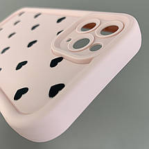 Чохол для Apple iPhone 11 Pro чохол з високими бортами з сердечками на телефон айфон 11 про рожевий q06e, фото 5