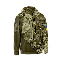 Худі чоловіче з принтом «81-ша окрема аеромобільна бригада. Сталевий грифон» принт 1