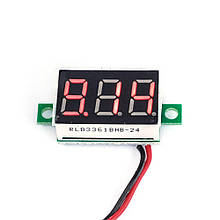 Вольтметр цифровий 4,5-30 В, червоний, 2 wires