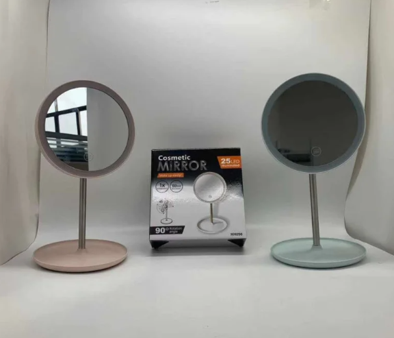 Кругле косметичне дзеркало для макіяжу з LED-підсвіткою і сенсорним керуванням Cosmetic mirror iC227