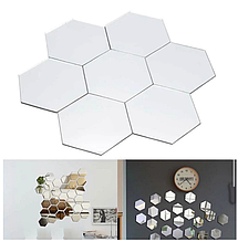 Дзеркальні елементи для декору, наклейка настінна 1 шт 200*230*115 YU227