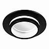 Вбудований світильник Ardero DL2815 під змінну LED лампу MR16 G5.3 чорний круглий 80х32мм (глибина з лампою 60мм) врізний IP20, фото 2