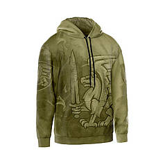 Худі чоловіче з принтом «81-ша окрема аеромобільна бригада. Захисник Вітчизни» принт 1