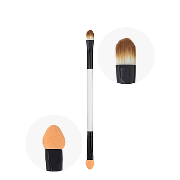 Пензлик для тіней двосторонній з аплікатором В102/1