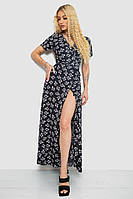 Жіночий Сарафан Чорно-білий З Квітковим Принтом V-вирізом Повсякденний Літній Максі З Поясом Сукня Ador