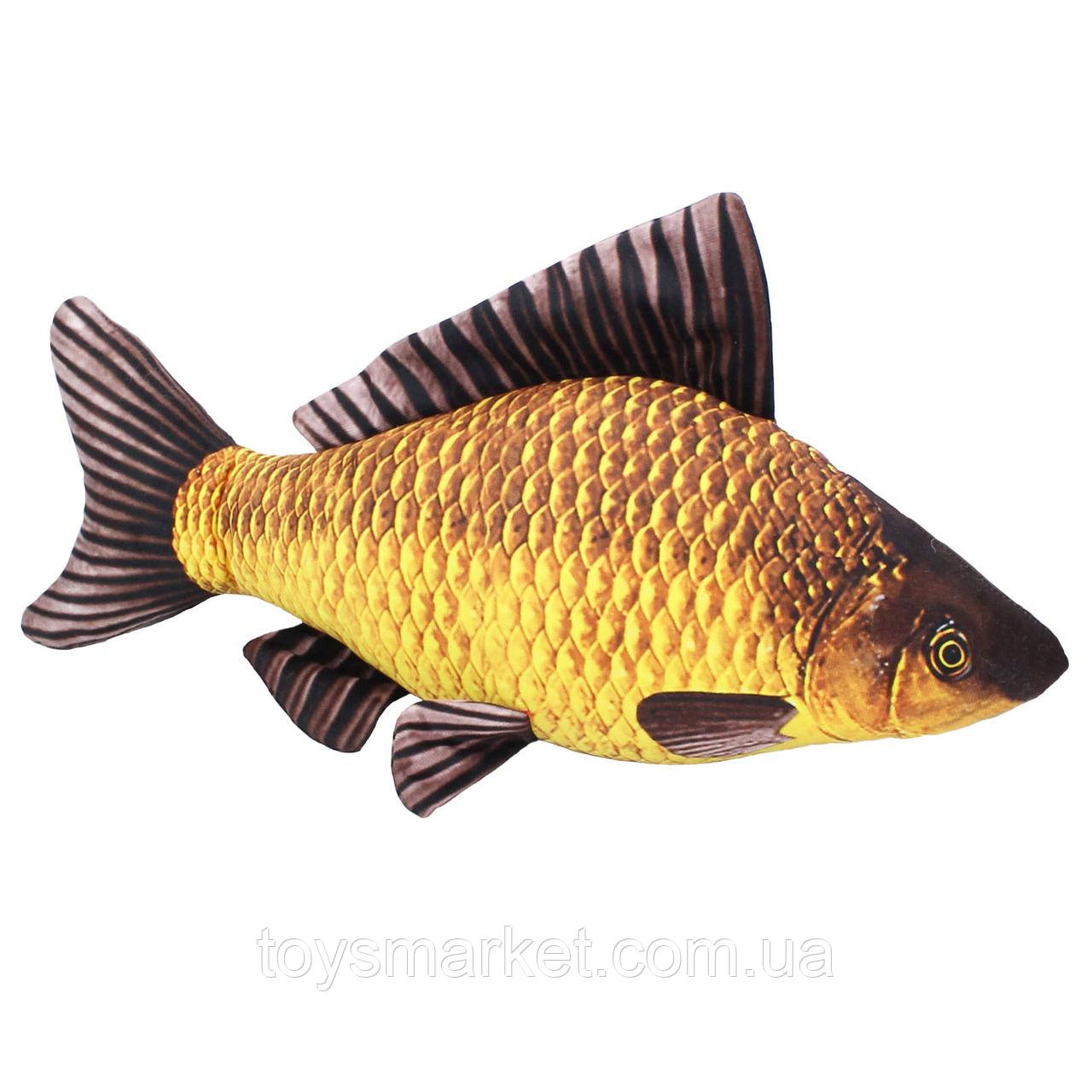 М'яка 3д іграшка золотий Карась, 56 см, фото 1