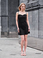 Платье Женское Стаф Черное Базовое Элегантное Мини Staff Mua Black Shopingo Сукня Жіноча Стаф Чорна Базова