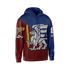 Худі чоловіче з принтом «81-ша окрема аеромобільна бригада. Вільні крила. Free Wings»