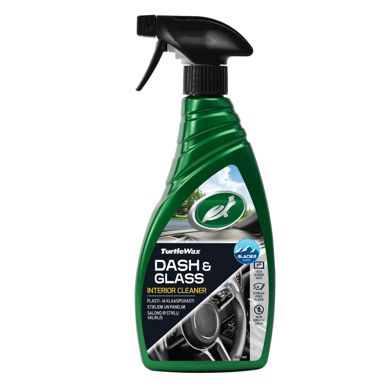 Turtle Wax 52803 Очисник скла та пластику Dash&Glass, 500 мл