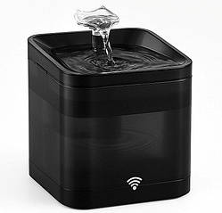 Питний фонтан для котів та собак Petrust WF004 2.2L WiFi та UF-стерилізація Чорний