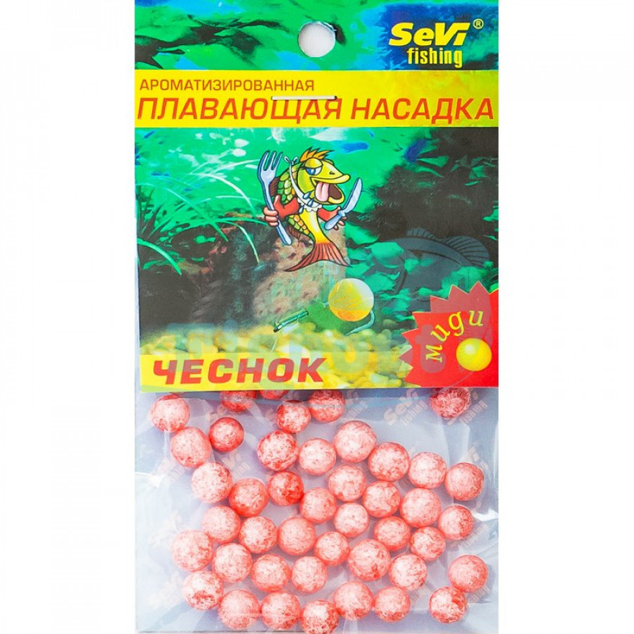 Плаваюча насадка Пепопласт SEVI Часник МИДИ бело рожевий,20584, фото 1