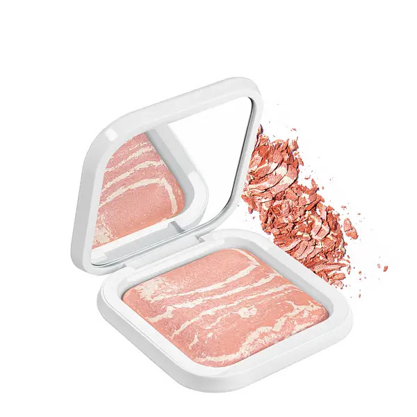 Рум'яна запечені перламутрові 002 Bogenia Match Radiant Baked Blush (BG633), Теракотові мармурові, фото 1