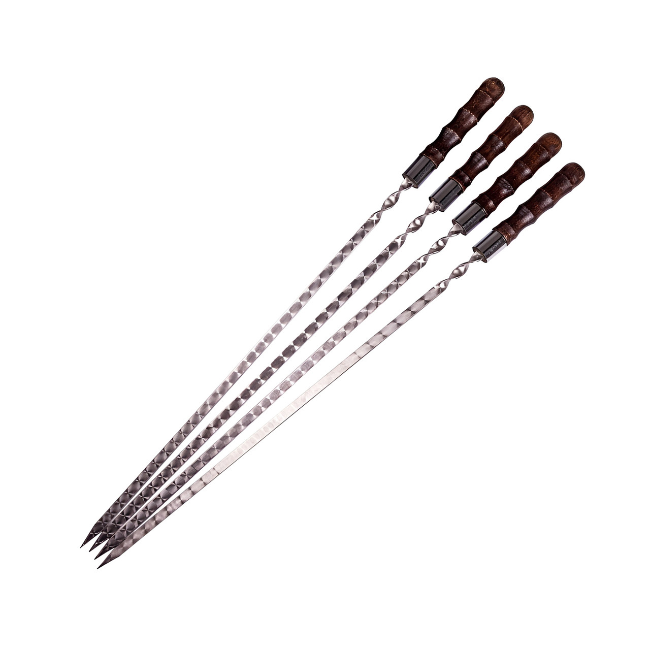 Шампури для шашлику 4 шт Бамбук Gorillas BBQ ручна робота 40 см  SKK74, фото 1