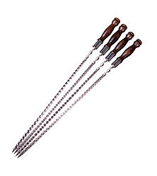 Шампура з дерев'яною ручкою 4 шт Кільце 40 см Gorillas BBQ SKK72