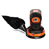 Акумуляторна ексцентрикова шліфмашина GTM OSC1, 18 В + акум. 2 А·год, зарядний, фото 2