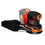 Акумуляторна ексцентрикова шліфмашина GTM OSC1, 18 В + акум. 2 А·год, зарядний, фото 3