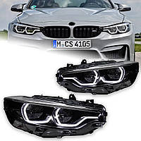 Світлодіодні передні фари з лінзами проектора та Angel Eyes для BMW F32/F33/F36/F80 4 серії (2012–2019), 425i/428i/430i/435i, DRL