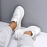 Жіночі шкіряні кросівки білі, жіночі кросівки натуральна шкіра, жіночі літні кросівки білі, фото 2