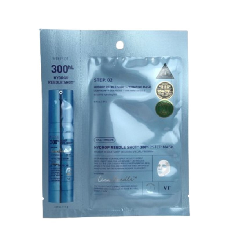 Двоетапна тканинна маска з мікроголками VT Cosmetics Hydrop Reedle Shot 300hL 2 Step Mask 1 шт