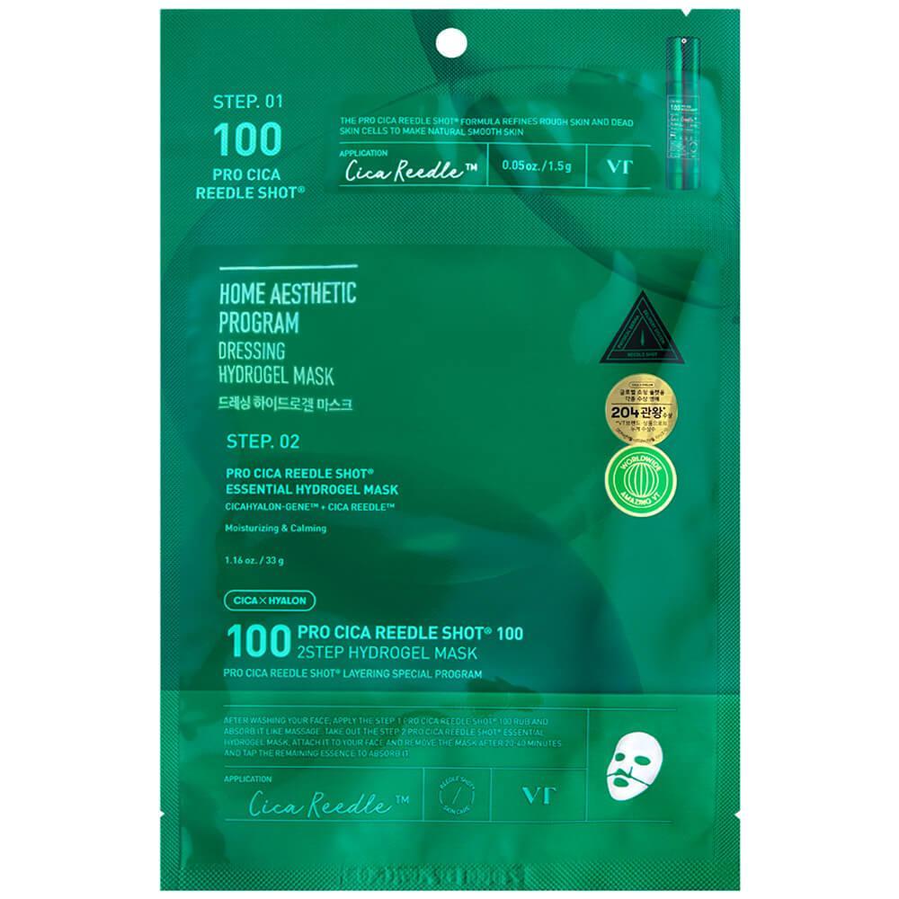 Гідрогелева маска з центелою та мікроголками VT Cosmetics Pro Cica Reedle Shot 100 2Step Hydrogel Mask