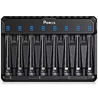 Універсальний зарядний пристрій POWXS для акумуляторів AA/AAA Ni-MH, Ni-Cd та Li-ion на 8 слотів