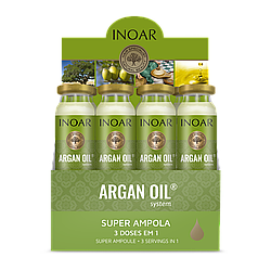 Ампула для ламінування, відновлення та блиску волосся, Іноар Арганоіл , 45 мл