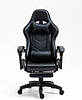 Ігрове геймерське крісло з підставкою для ніг Vecotti GT колір чорний, фото 3