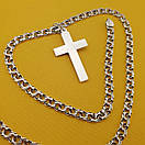 Срібний чоловічий хрестик кулон. Православний хрест спаси збережи, фото 6