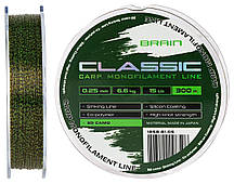 Леска Brain Classic Carp Line 3D (camo) 300m 0.25mm 15lb 6.6kg