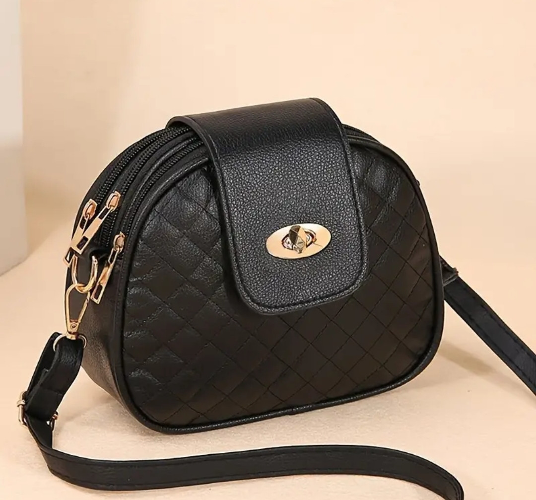 Сумка крос-боді через плече жіноча маленька чорна 2 види, фото 1