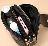Сумка крос-боді через плече жіноча маленька чорна 2 види, фото 5
