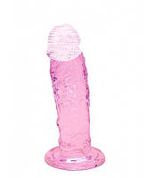 Прозорий фалос із вінками на присосці Wooomy Zooozy 14,7см