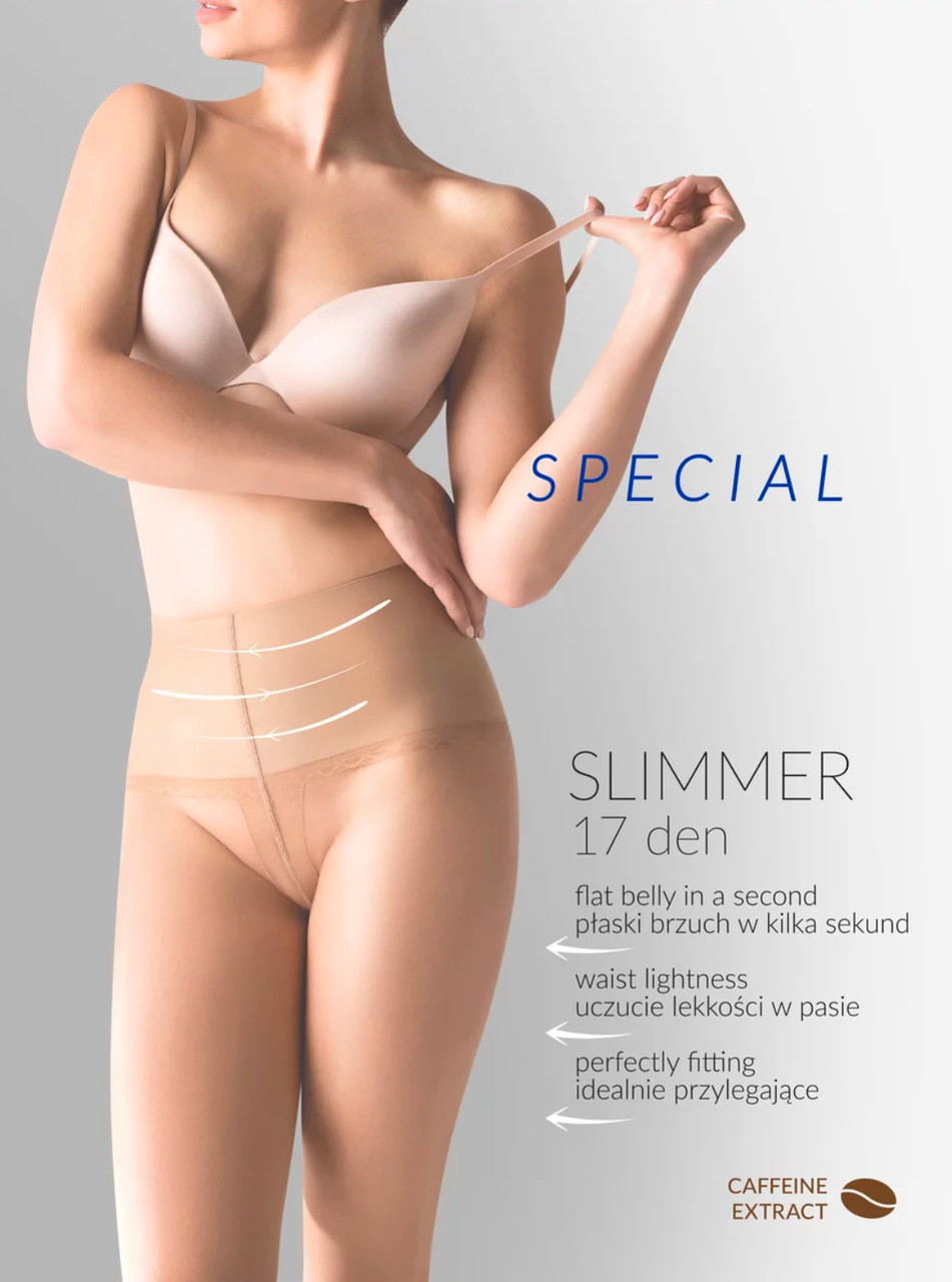 Колготки 17 ден з моделюючим поясом Gabriella Slimmer 17 бежевого кольору розмір 4, фото 1