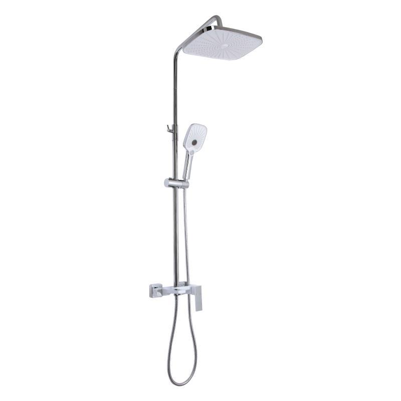 Душова система універсальна Qtap Gemini на три споживачі (з виливом) QTGEM111CRW45687 Chrome/White