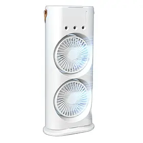 Міні-кондиціонер RIAS Air Cooler Fan дворівневий з зволожувачем повітря та підсвічуванням 280ml 12W USB White