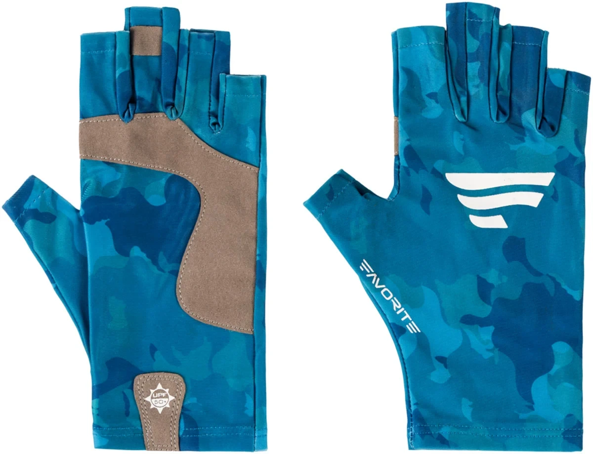 Рукавички Favorite Solar Fishing Gloves 5 Cut S/M blue