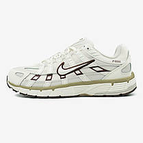 Жіночі кросівки Nike P-6000 Earth Light Bone Взуття Найк П-6000 білі шкіра текстиль демісезонні, фото 4