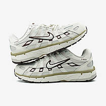 Жіночі кросівки Nike P-6000 Earth Light Bone Взуття Найк П-6000 білі шкіра текстиль демісезонні, фото 6